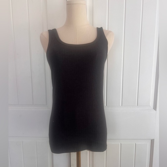 Aerie Fitted Dark Gray Tank Top New With Tags Size Medium - Picture 1 of 3